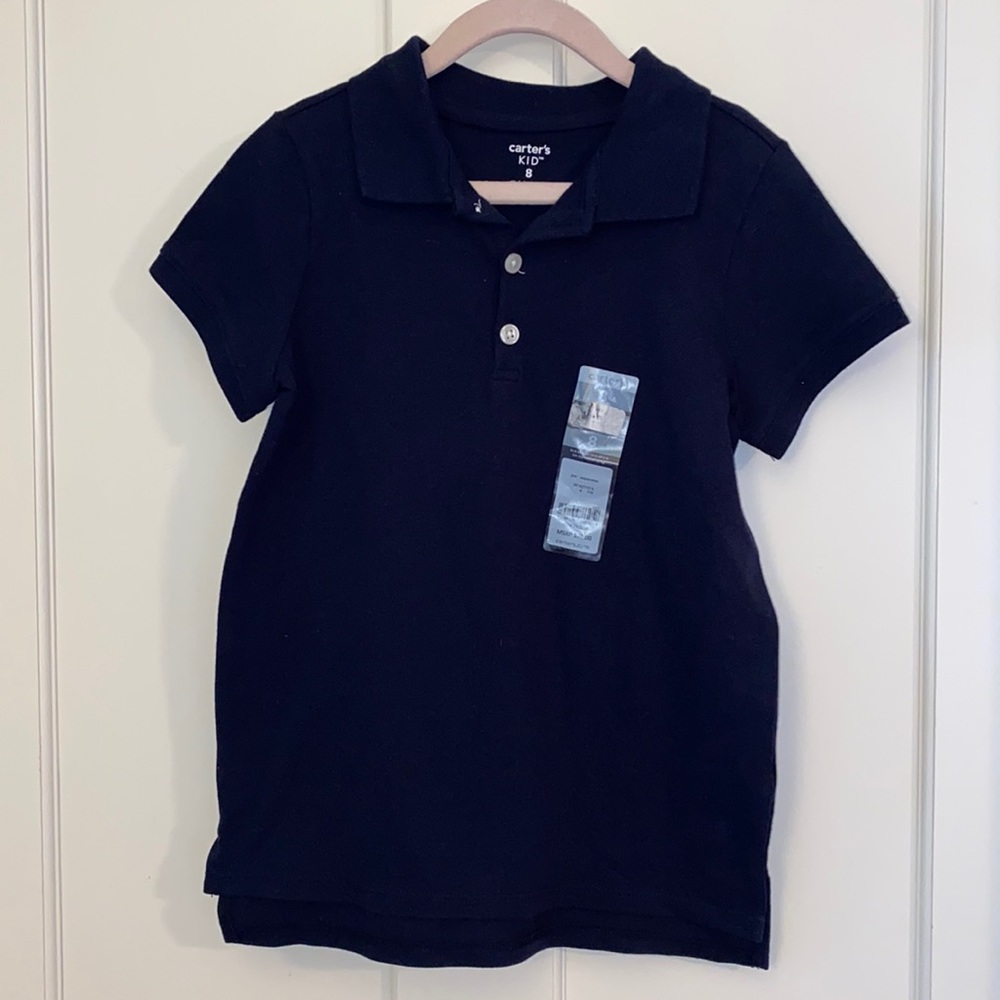 NWT Carter’s navy short-sleeve polo size 8